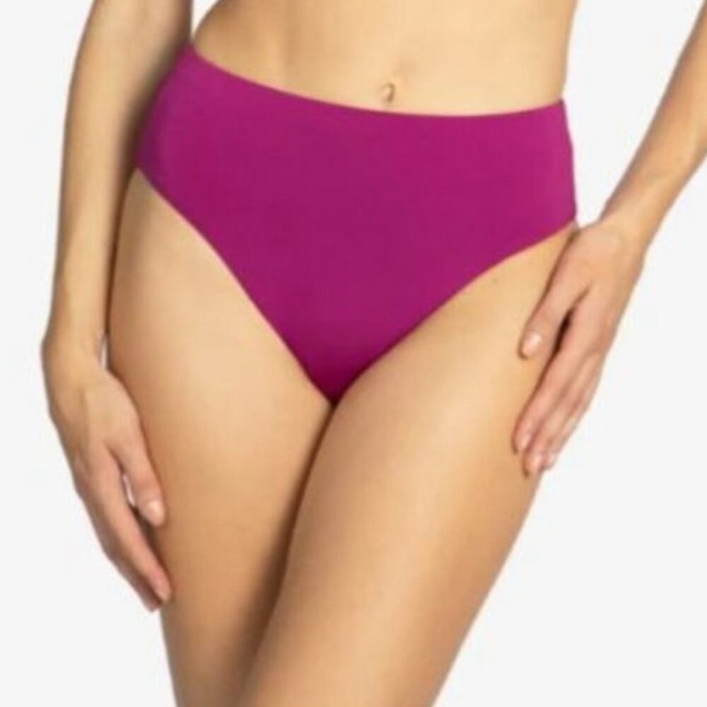 Robin Piccone Ava Bikini Bottoms Size Large NEW High Waist #191769 Swim NWOT